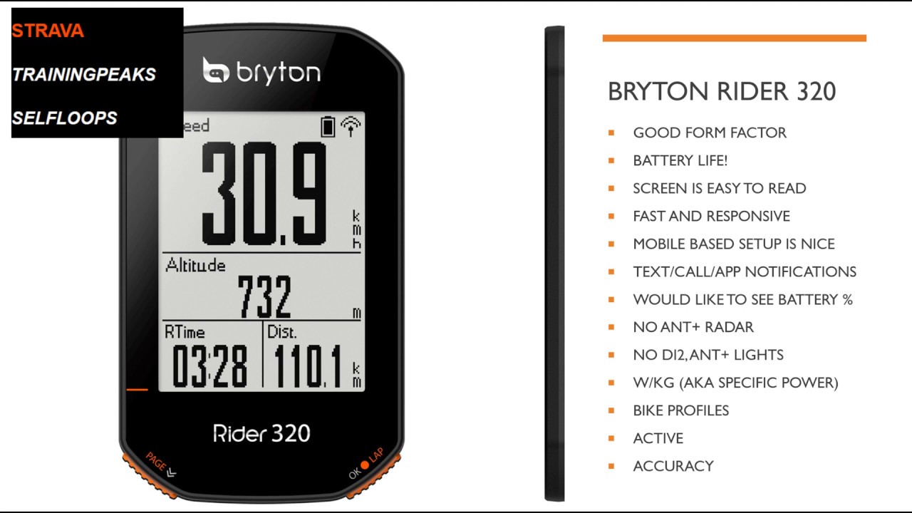 Bryton Rider 320 Cycling Computer