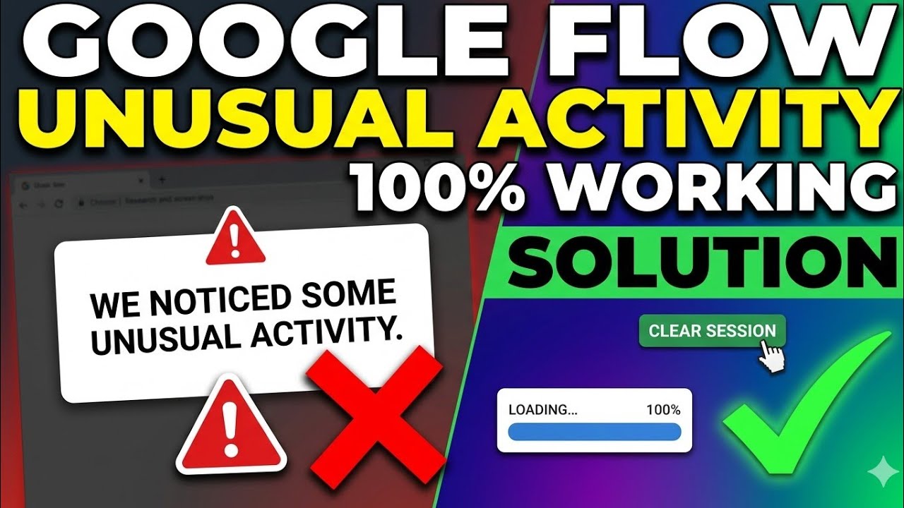 Как исправить ошибку &laquo;Необычная активность&raquo; при создании видео в Google Flow (Простое решение!)
