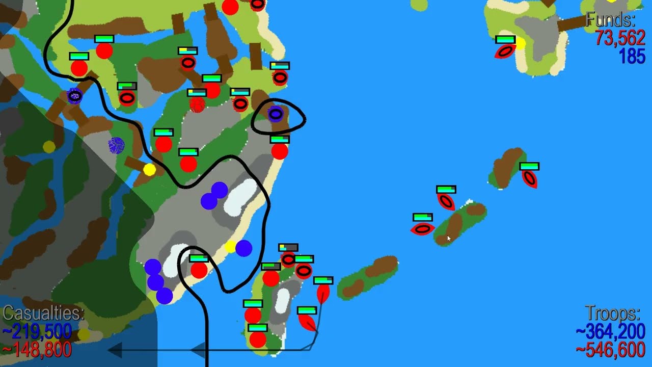 Fighting The WW2 Asian Theater in War of Dots