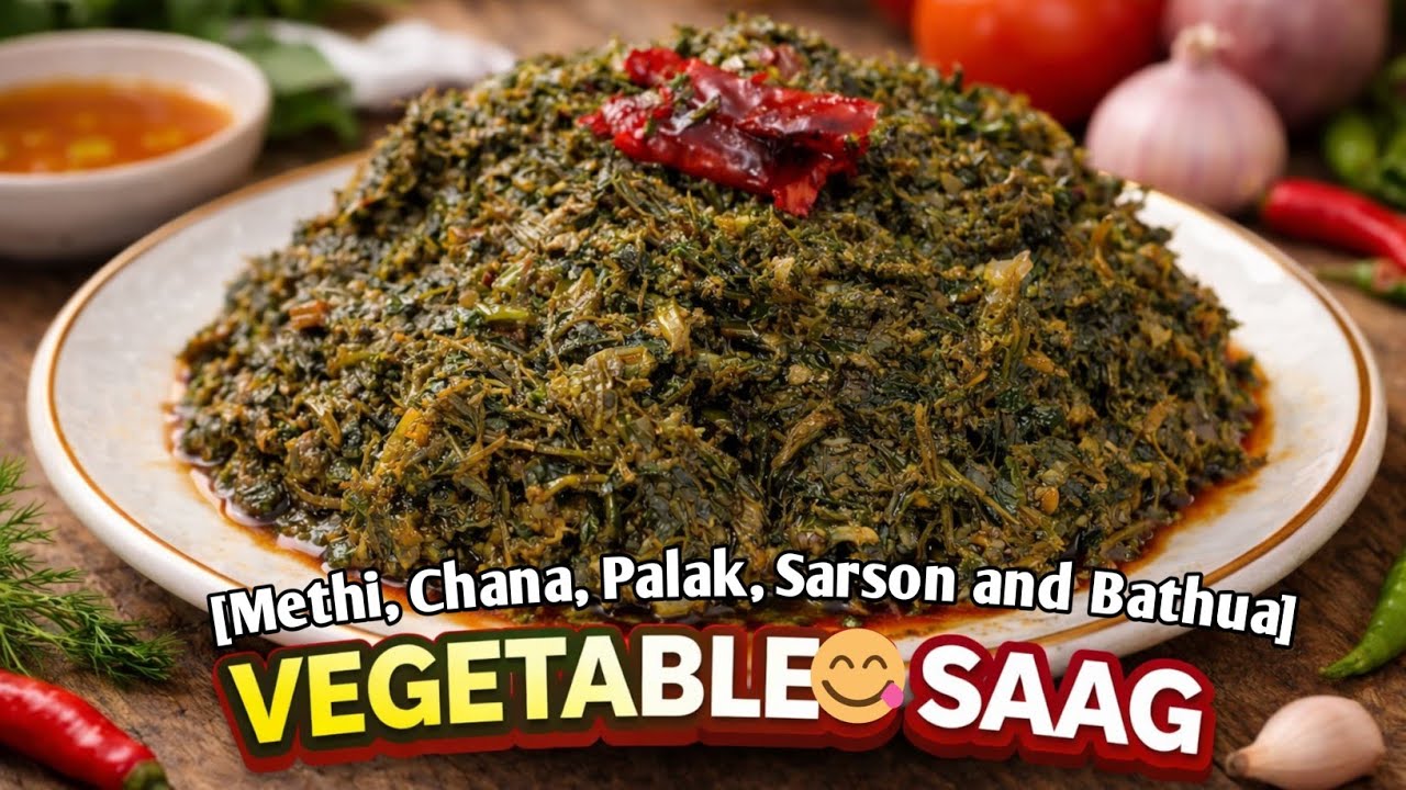 (Part 2)How To Make Mix Vegetable Saag At Home| Palak Sarso Methi Bathua Chana Saag| Healthy Recipe|