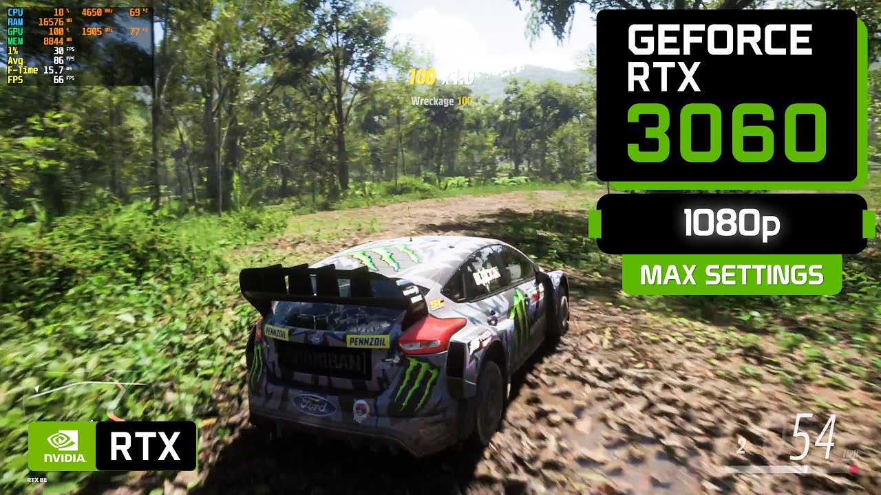 Forza Horizon 5: RTX  3060 12 GB + RYZEN 9 5900X (1080p)