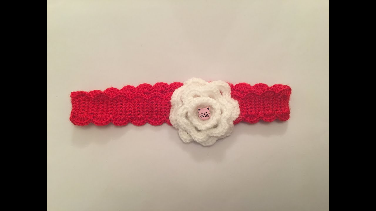 CC How to crochet easy headband for baby and a girl