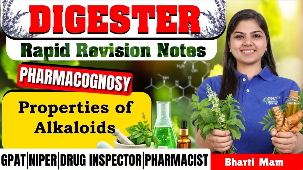 D-234 | Properties of Alkaloids - Pharmacology | Rapid Revision for Gpat