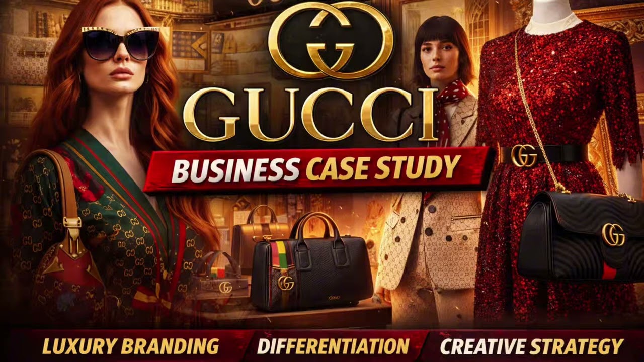 Пример успешного бизнес-кейса компании Gucci: люксовый брендинг, дифференциация и креативная стра...