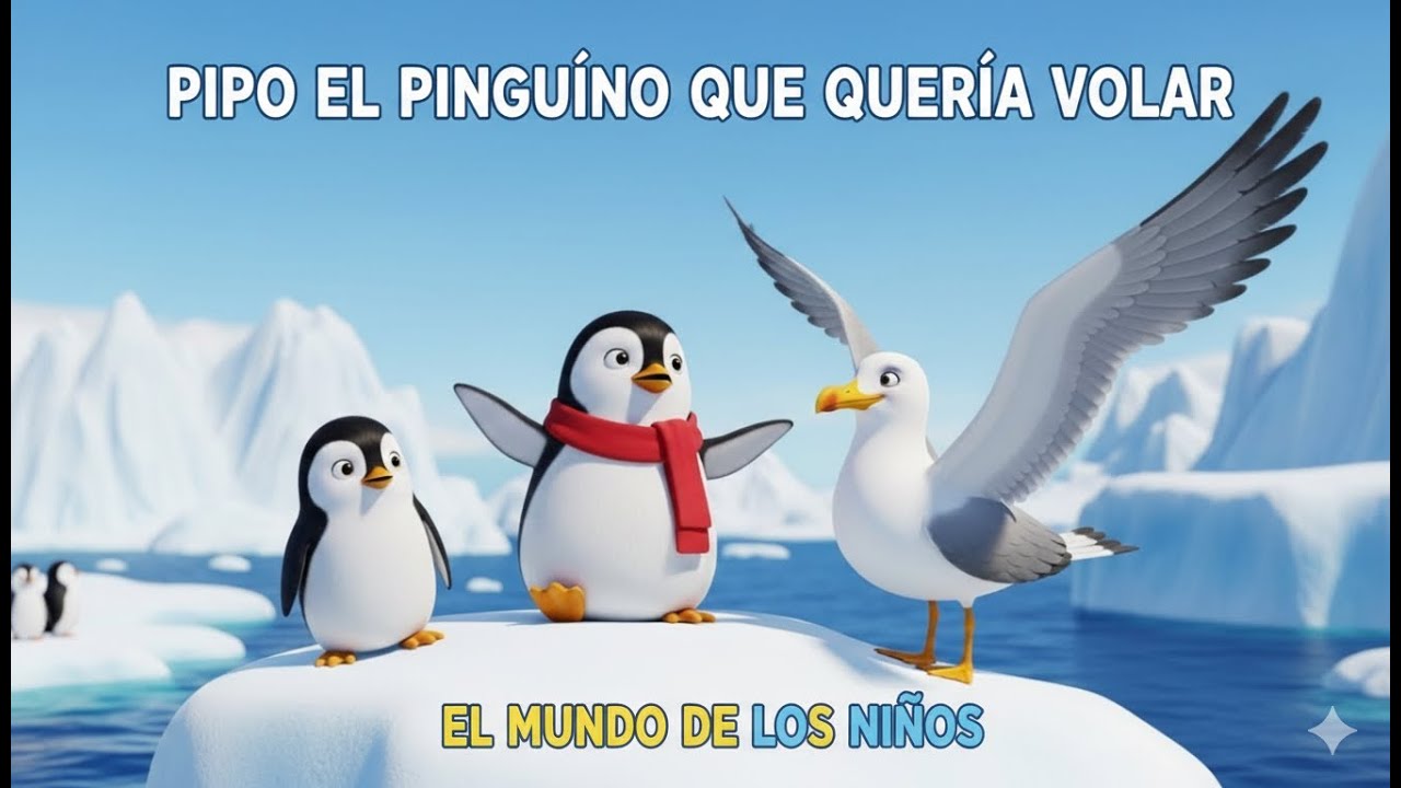 PIPO  EL PINGÜINO QUE QUERÍA VOLAR - CUENTO INFANTIL