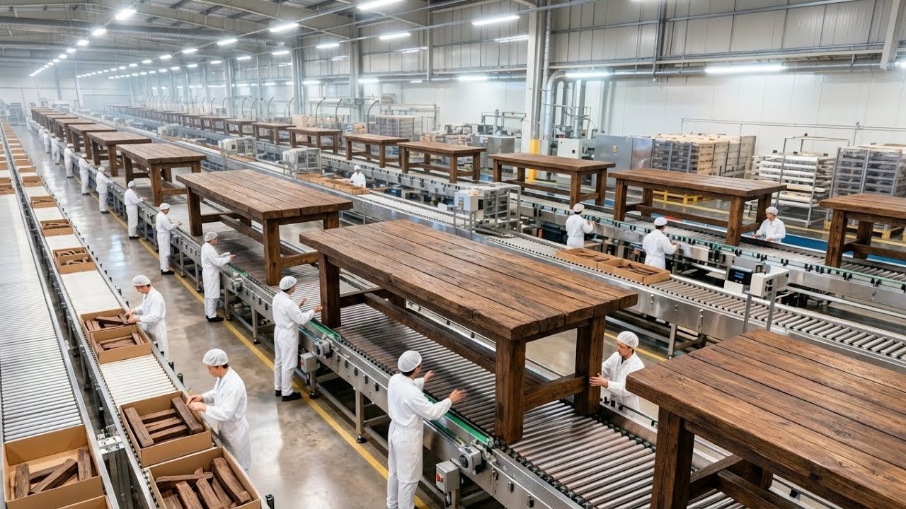 How The Hidden Factory | From Massive Logs to Luxury Tables 🪑