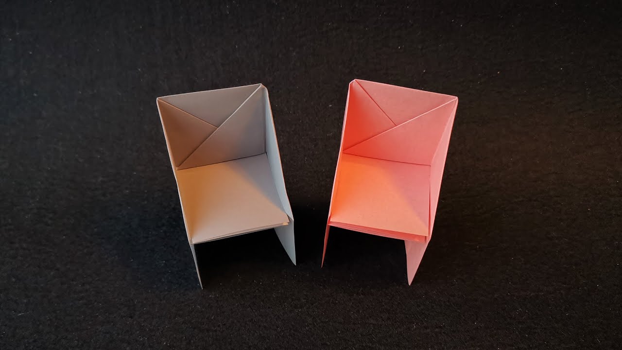 Origami Stuhl falten mit Papier - Stuhl basteln - DIY