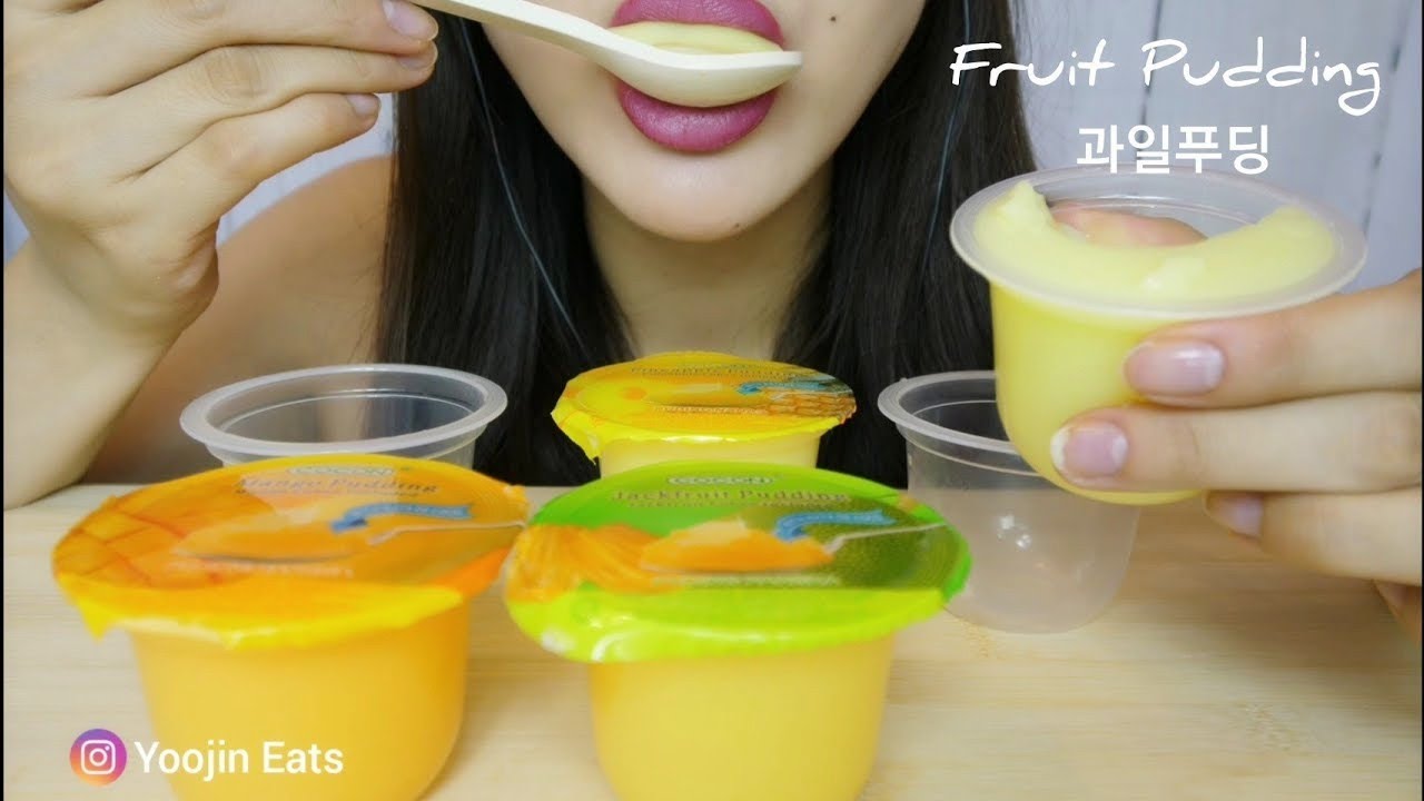 ASMR Fruit Pudding | Eating Sounds | Eating Show | 과일푸딩 먹방(No Talking) Yoojin Eats