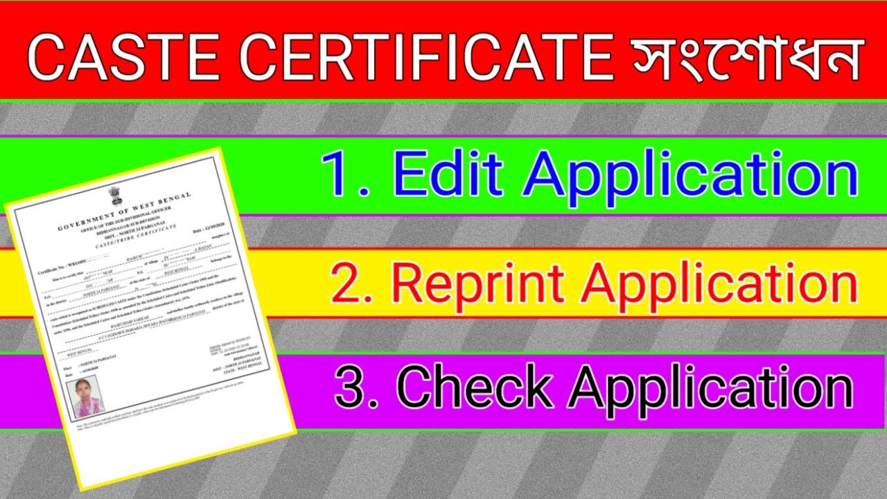 EDIT CASTE CERTIFICATE SC/ST Application | Reprint Application | SC/ST Certificate online apply 25