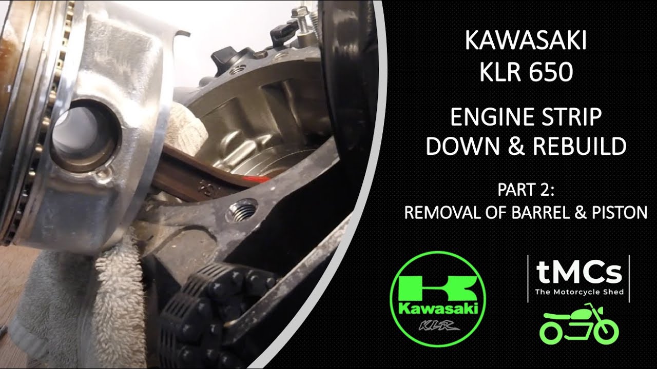 Переборка двигателя Kawasaki KLR 650, часть 2: снятие цилиндра и поршня.