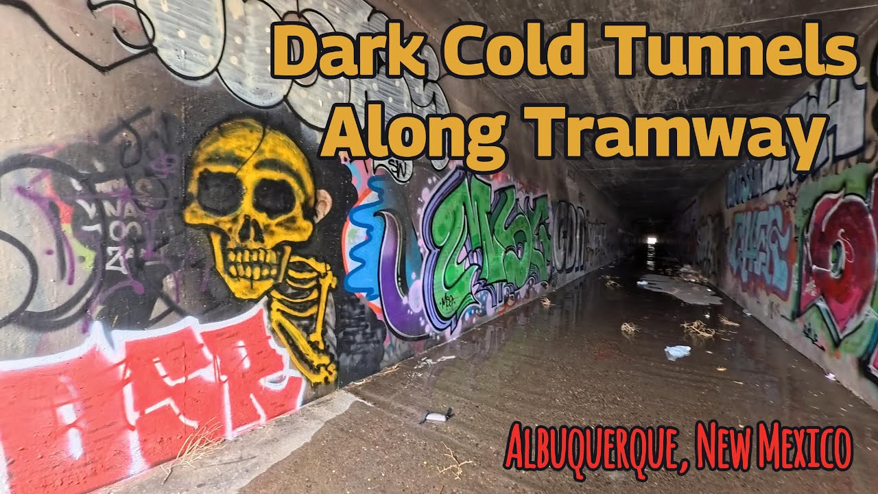 Dark Cold Tunnels Along Tramway - Albuquerque