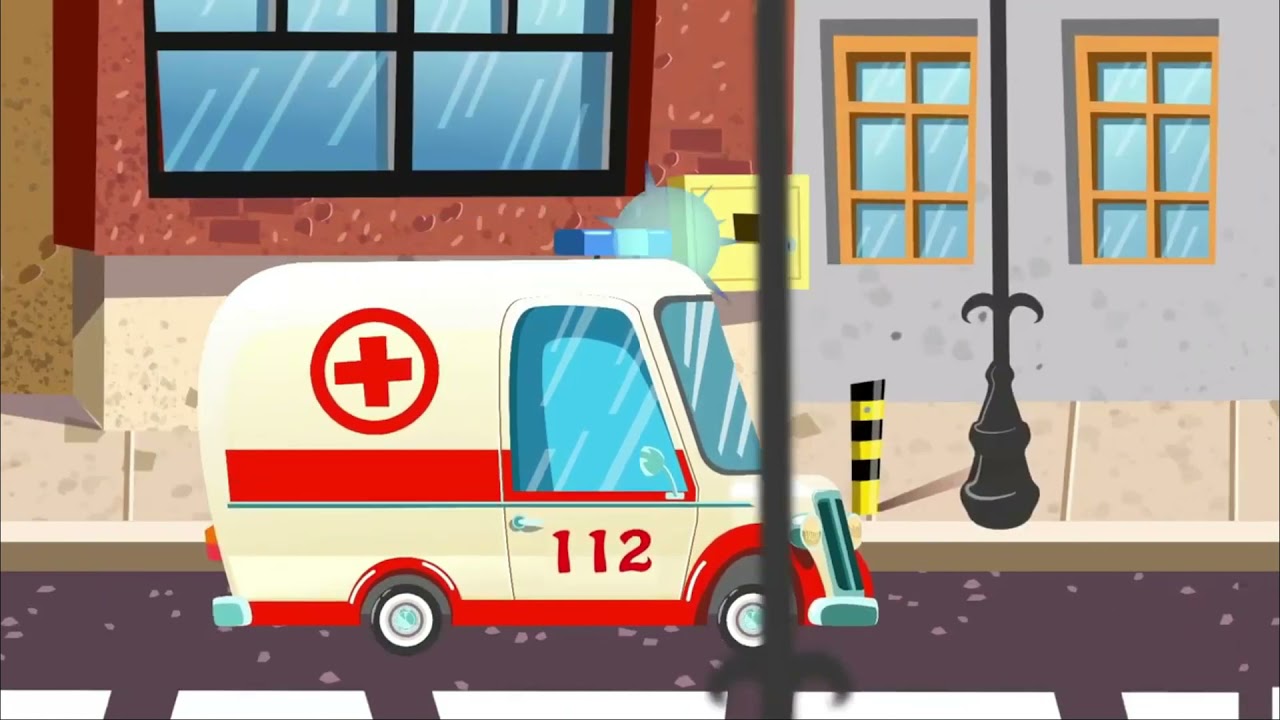 🚑 112 - Ruf den Krankenwagen! Kinderwelt TV ein lied &uuml;ber einen krankenwagen