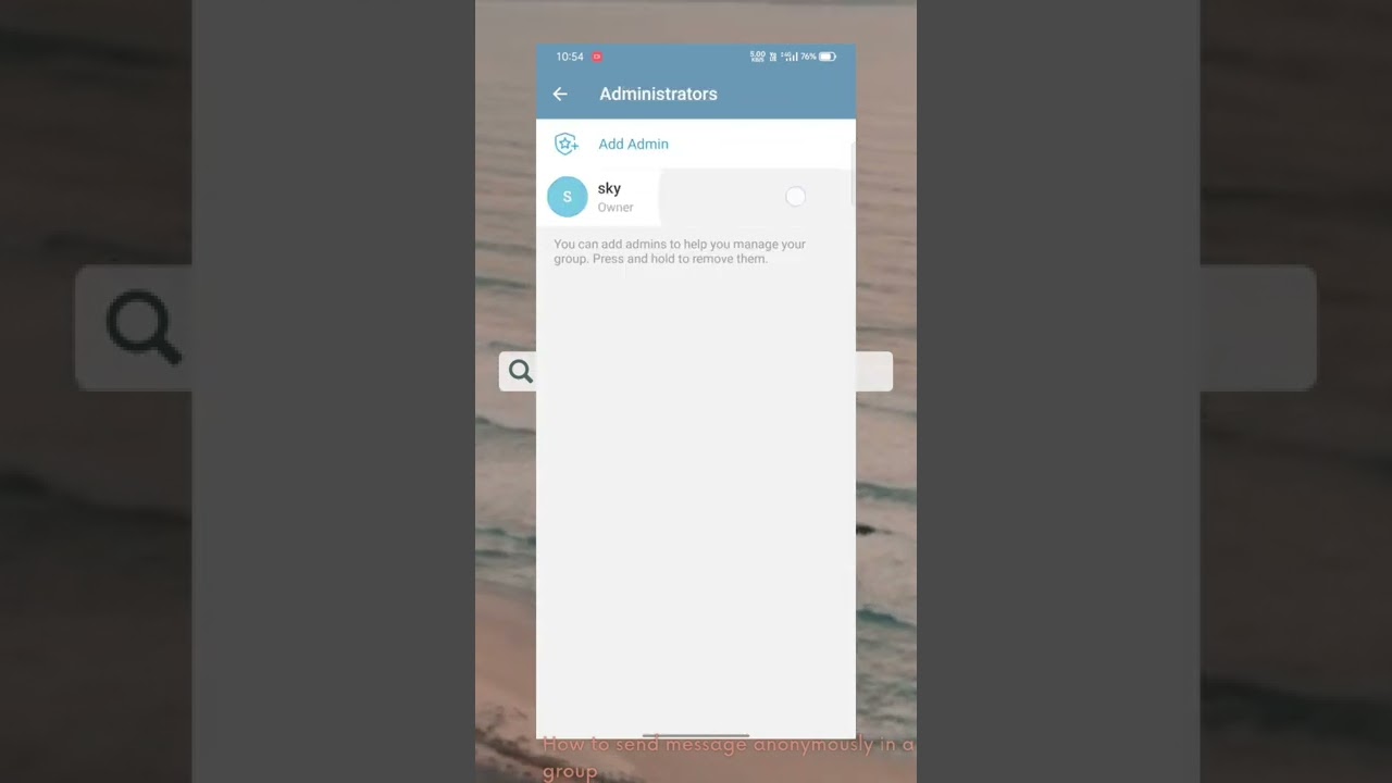 In telegram how to send message anonymously in group chat