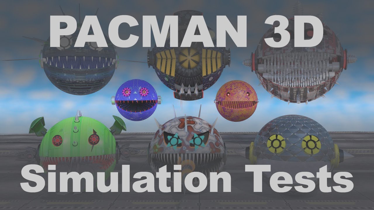PACMAN 3D Giant Mechanical Character Study | Cinema 4D Simulation Test