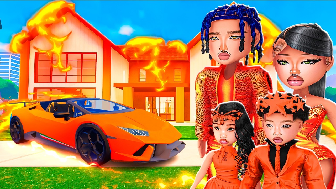 LIVING in ONE COLOR in REALISTIC BERRY AVENUE! (Fire)
