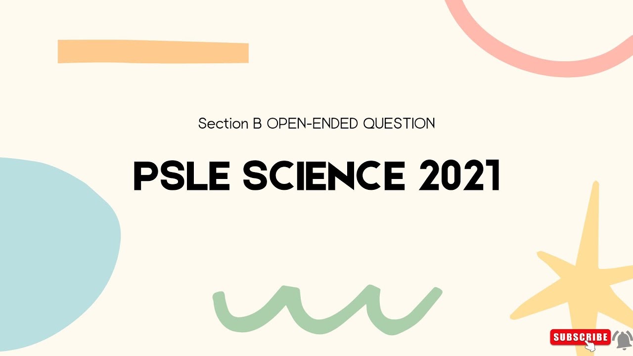 PSLE Science | 2021 Exam Paper Open-Ended Questions Explained
