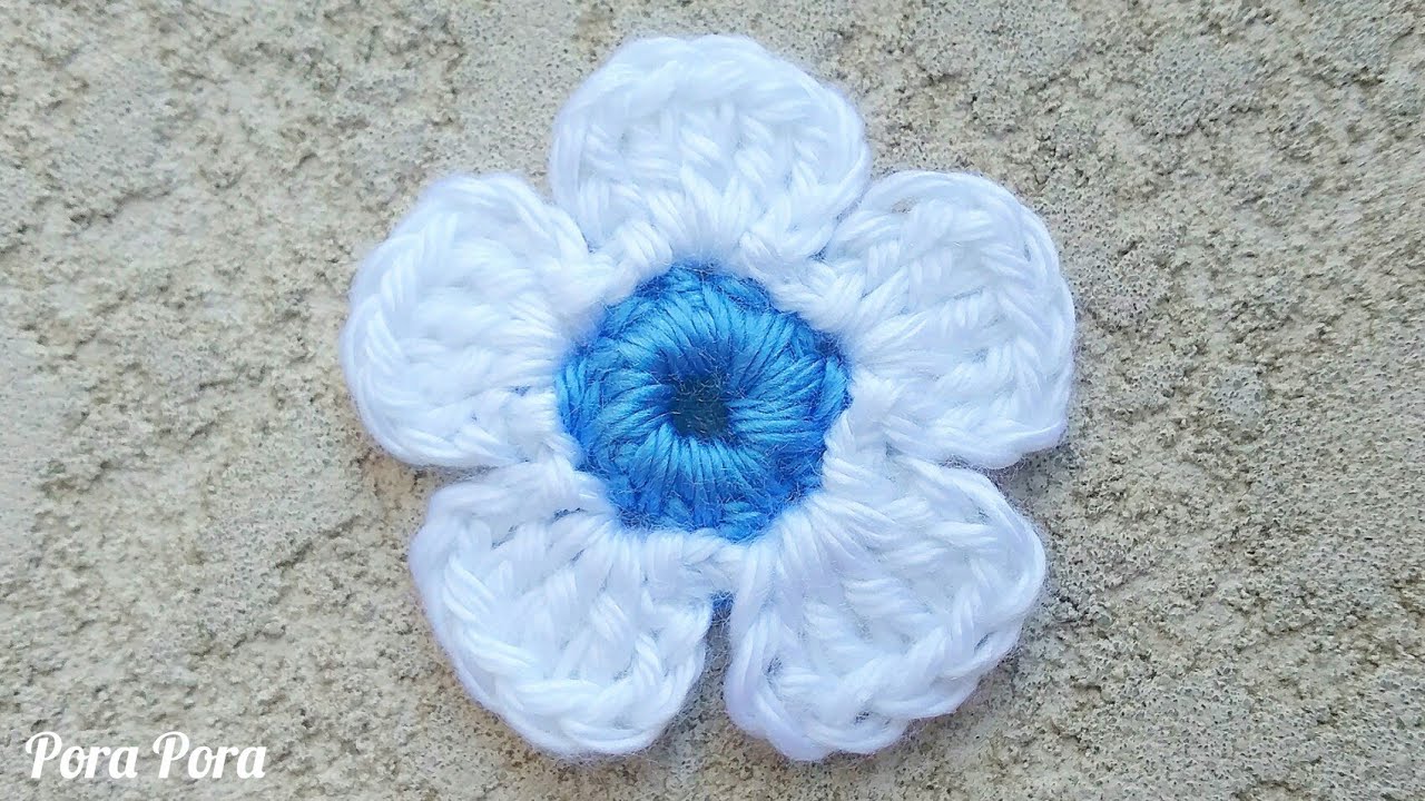 How To Crochet A Simple Flower I Easy Crochet Flower Tutorial For Beginners