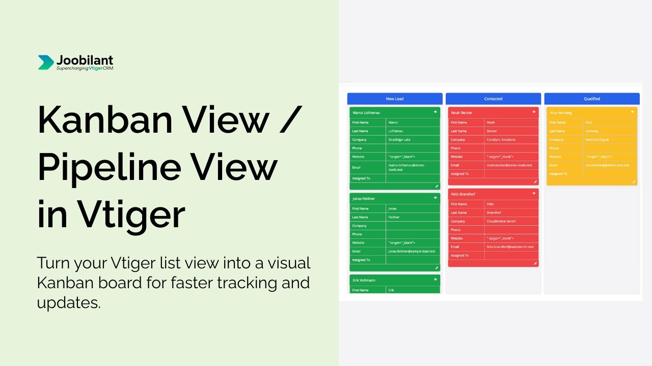 Configure Kanban View in Vtiger Open Source | Complete Configuration & User Guide