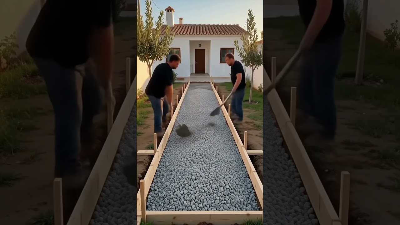 From Dirt to Perfect Concrete Garden Path