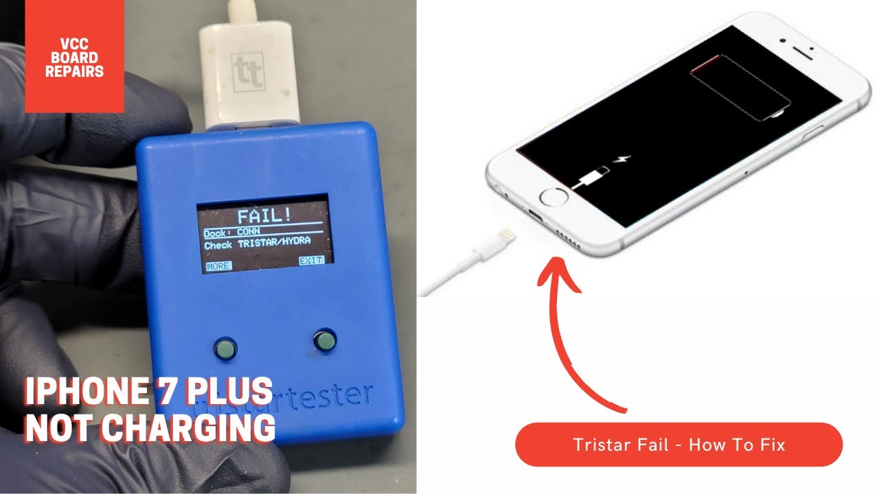 LIVE! iPhone 7 Plus - Not Charging - Tristar Fail - How To Fix - Microsoldering Repair