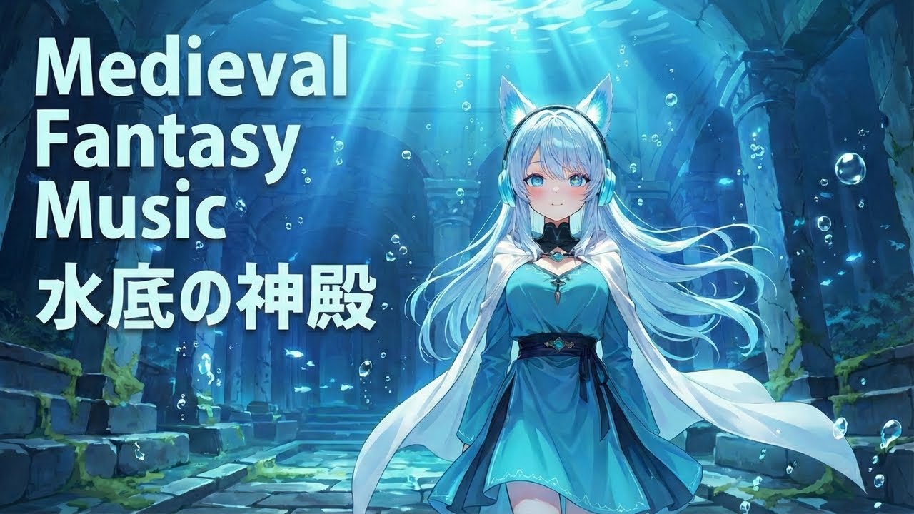 Medieval Fantasy Music Vol.9 — Underwater Temple Ruins | 水底の神殿、青い光と泡沫