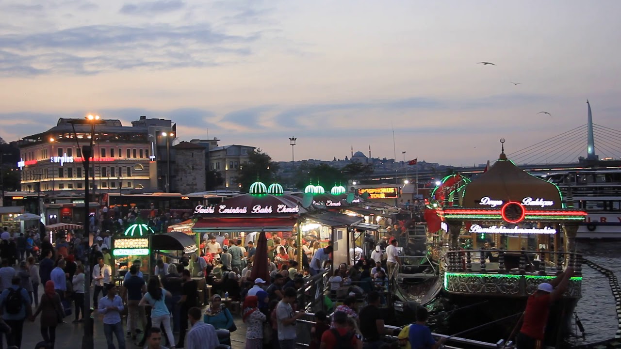 Boats in Turkey selling food (part 1 of 2)