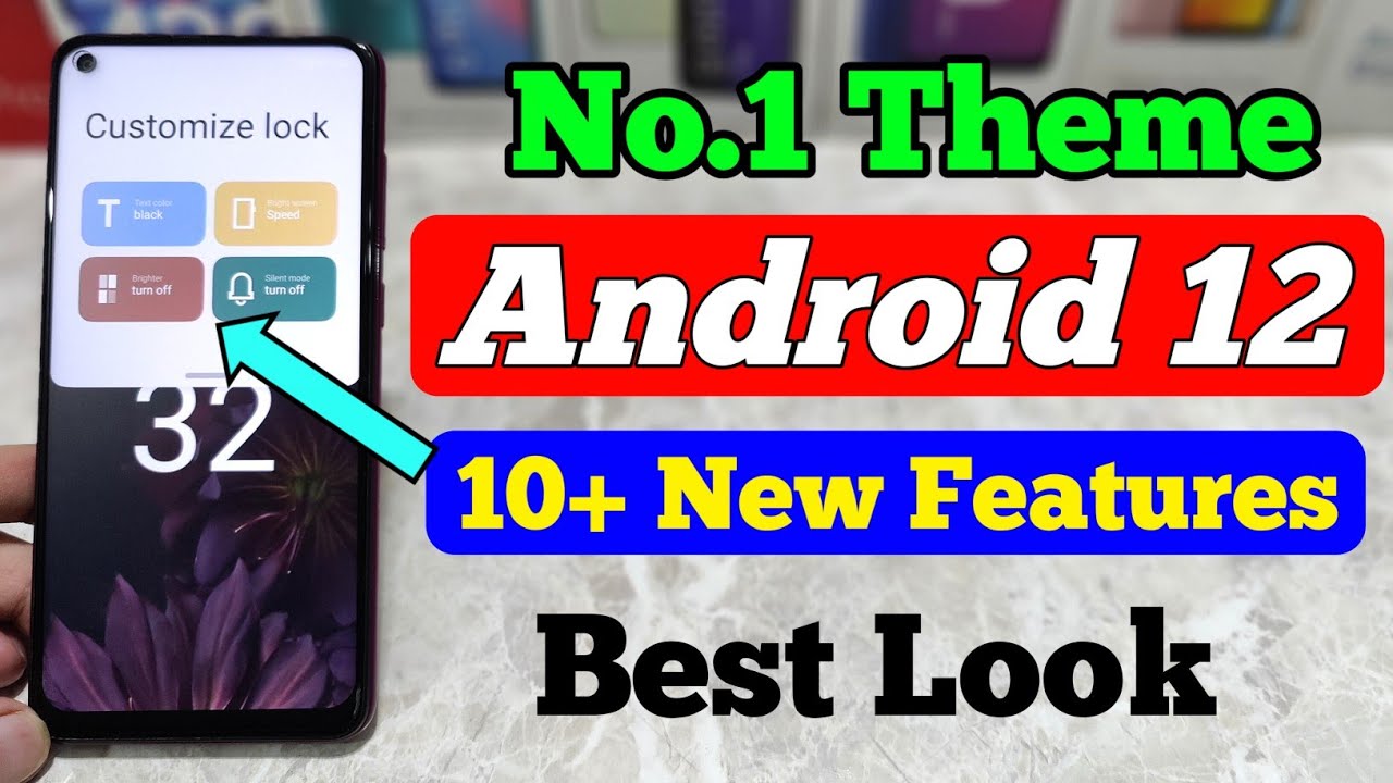 No.1 Theme Android 12 For MIUI 12 | 10+ New Features Theme | Best Look