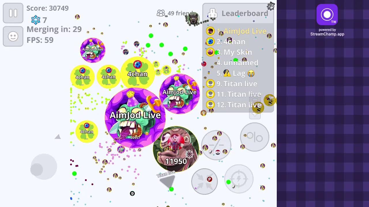 Aimjod agario live #agario #Miniclips