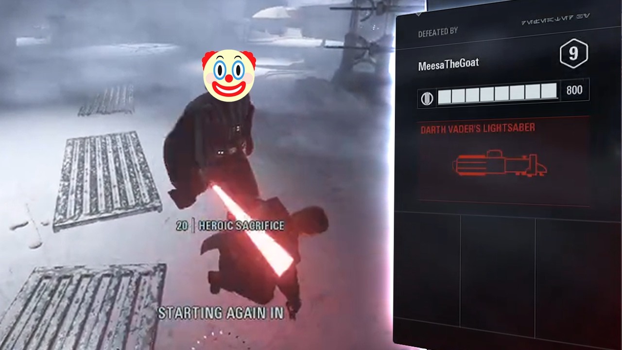 cheating clown targets me all game[ huge comeback next round] | Battlefront 2 | Heroes VS Villains