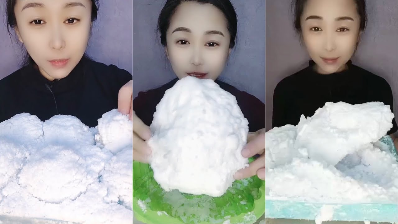 White Ice Eating ASMR | Crushed Ice | Ice Eating