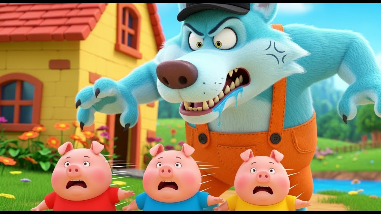 Three Little Pigs | तीन सूअर vs खतरनाक भेड़िया 🐺 | Hindi Kids Story | Hindi Cartoon