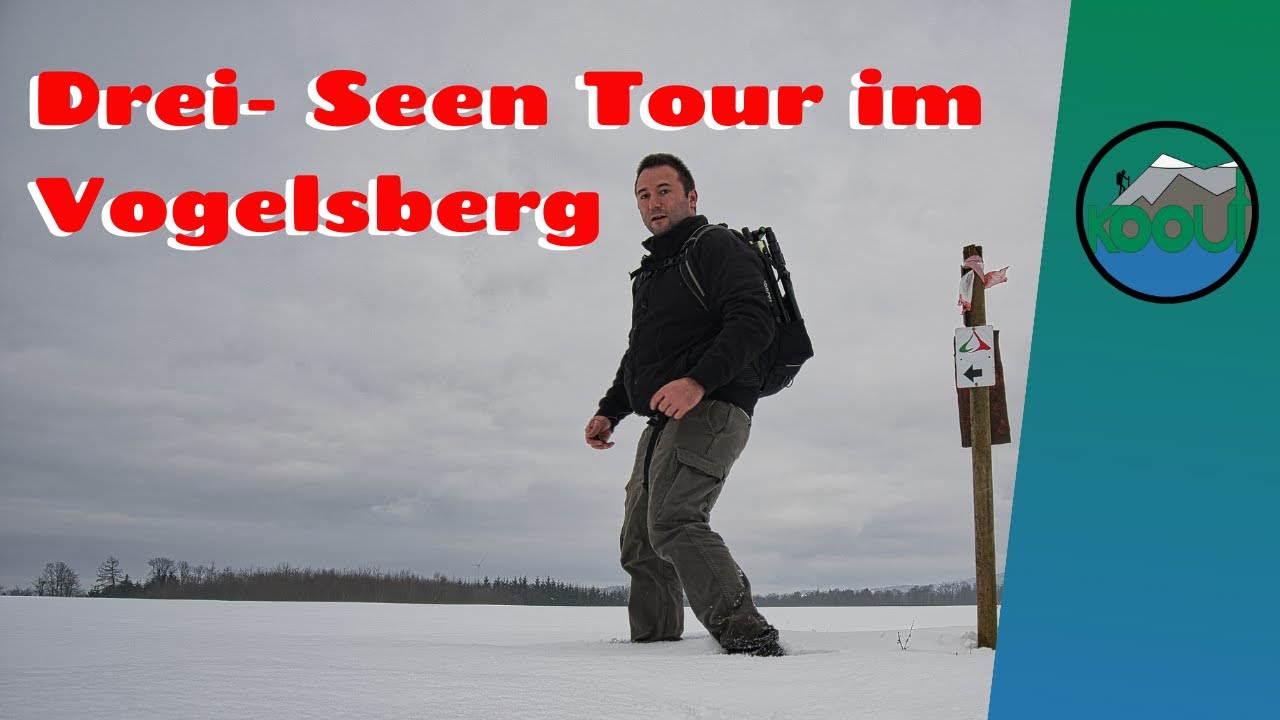 Schneewanderung im Vogelsberg. Die Drei- Seen Tour im Schnee