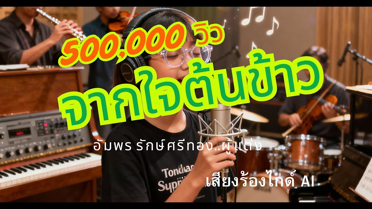 เพลงใหม่ - จากใจต้นข้าว [อัมพร รักษ์ศรีทอง..ผู้แต่ง ] #ต้นข้าว#เพลงใหม่