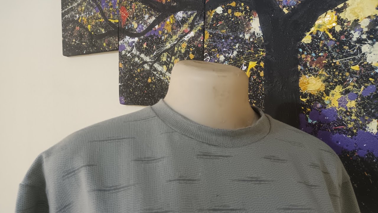 step by step method on how to cut round neck polo t-shirt
