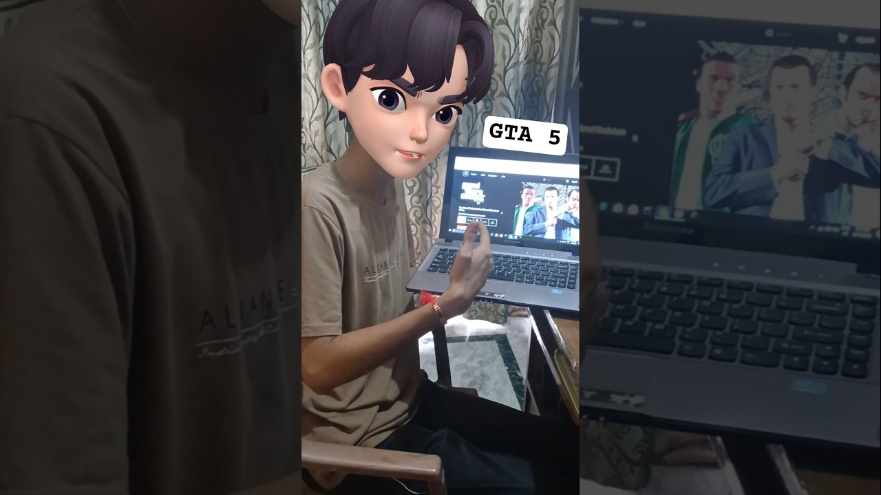 GTA 5 on a 10-Year-Old Laptop #gta5 #shorts