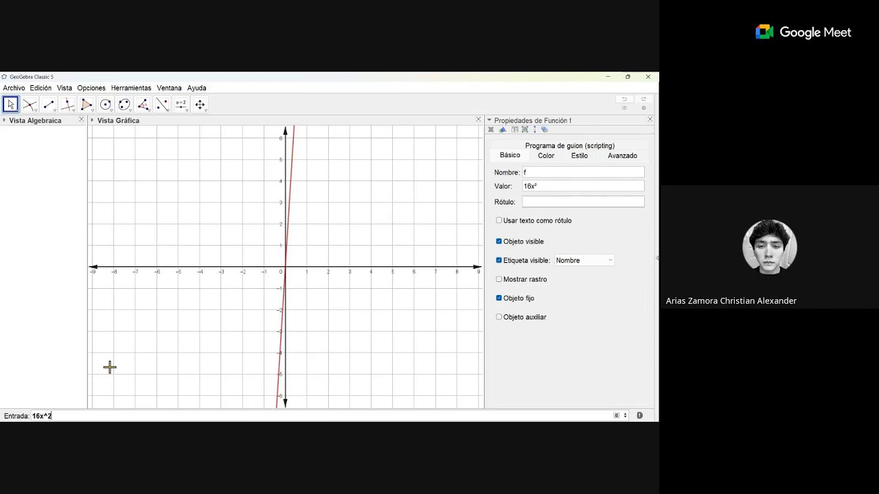 clase Christian 3 semestre de preparatoria "hipérbola fuera del origen"