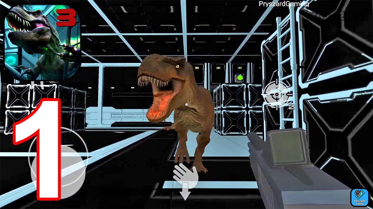 Dino Terror 3: Jurassic Escape - Gameplay Walkthrough Part 1 T-Rex Fight Puzzle (iOS, Android)