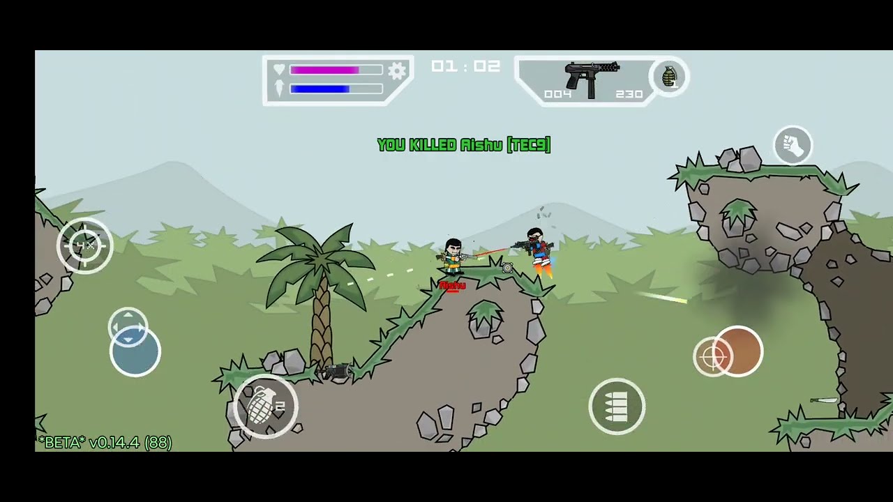 Mini Militia Gameplay 95 (Team) Outpost