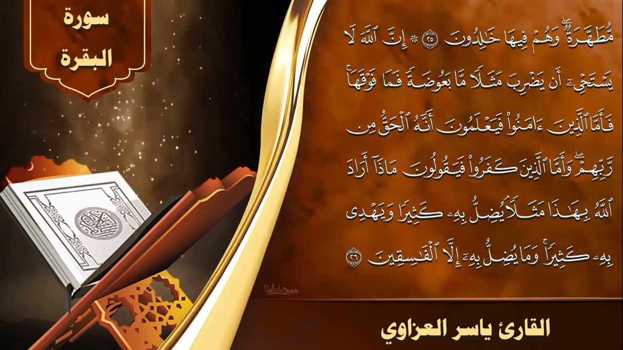 القارئ ياسر محمد العزاوي/ختمة الاجزاء بالايات /الجزء الاول