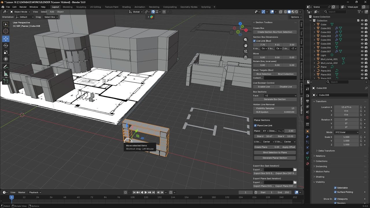 Blender - Урок 16 - Полигональное моделирование, методы и инструменты, Сечение, Создание CAD-моде...