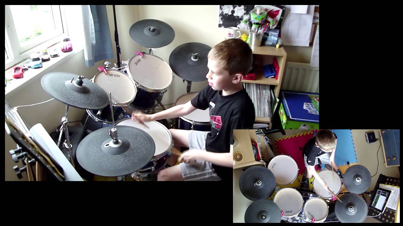 Ben Mundell plays Foo Fighters - Rope (9 year old drummer - drum cover)