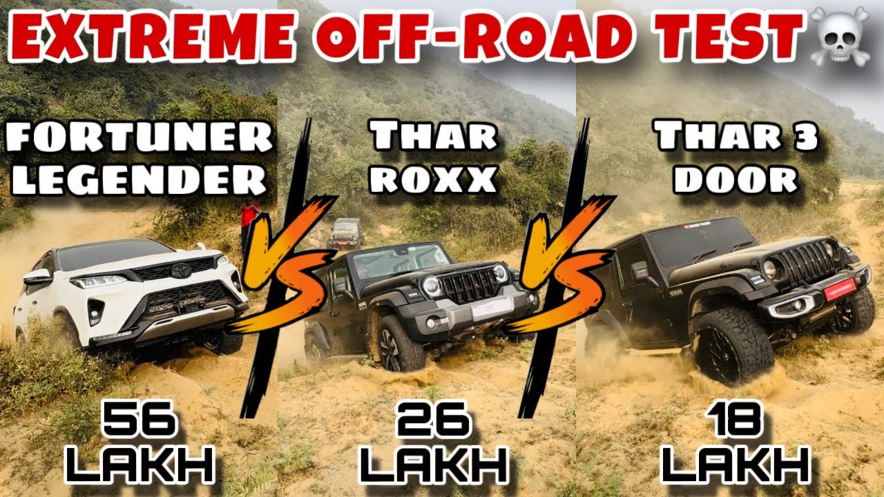 Legender Vs Thar Roxx Vs Thar 3 Door Off-roading Test🔥 | आज Dekhlo👀 कौन Hai Off-roading😱 का Baap😎