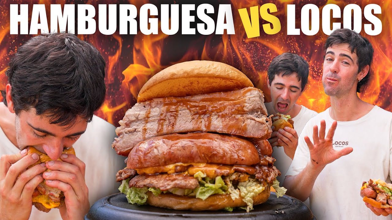 Hamburguesa de 1kg vs Locos ¿Podremos terminarla? | Locos X el Asado