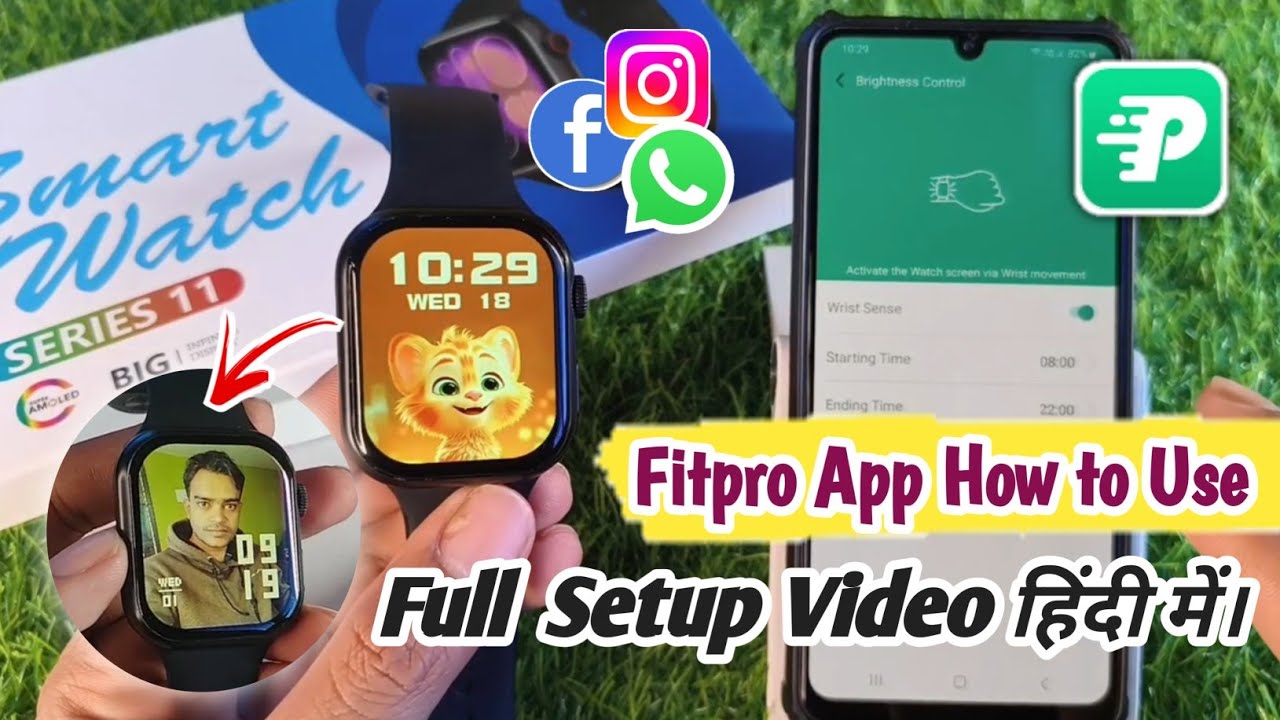 Series 11| Series 10|Fitpro watch connect to phone|fitpro app se wallpaper kaise lagaye