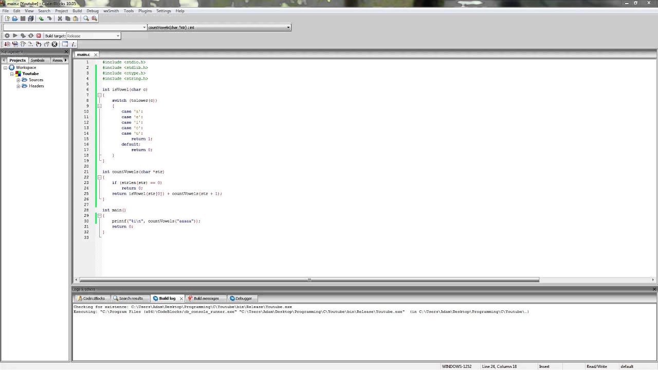 C Programming Tutorial 87, Recursion pt 3