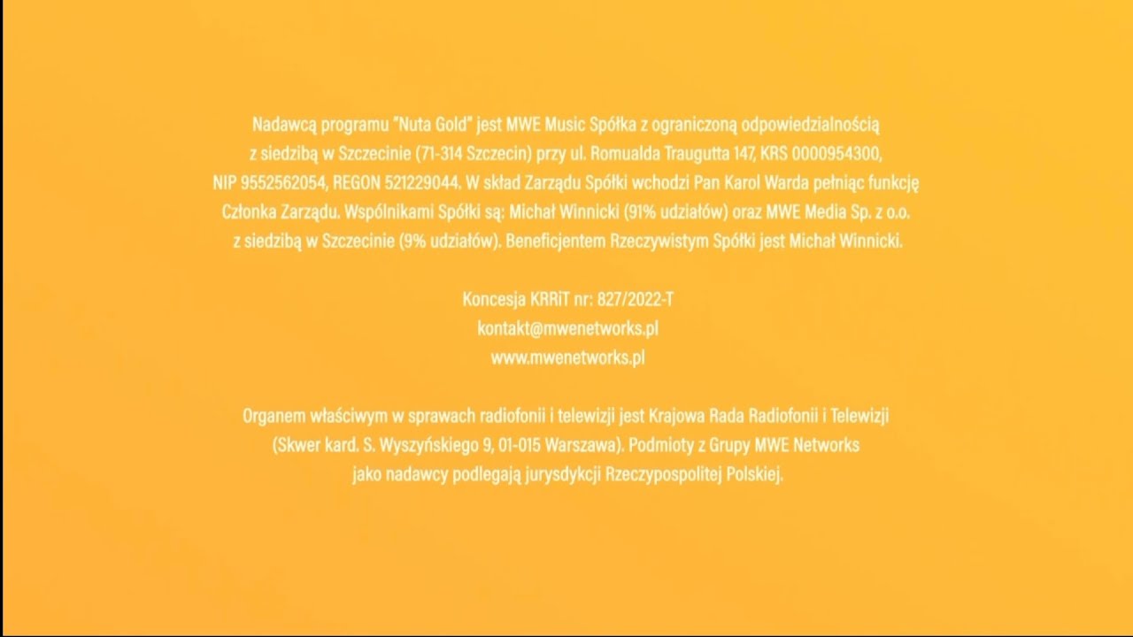 Nuta Gold HD - Plansza o nadawcy (23.02.2026r.)