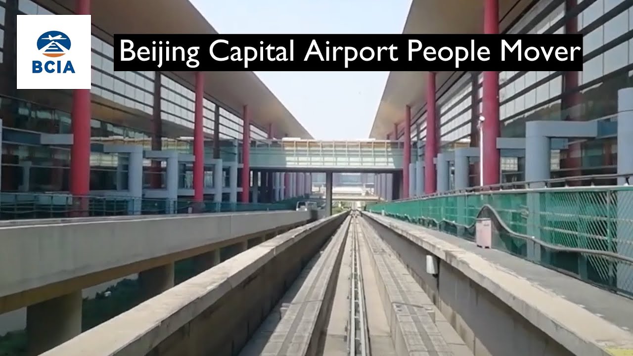 A full journey on the Beijing Capital International Airport People Mover (China) Route Visual FRV