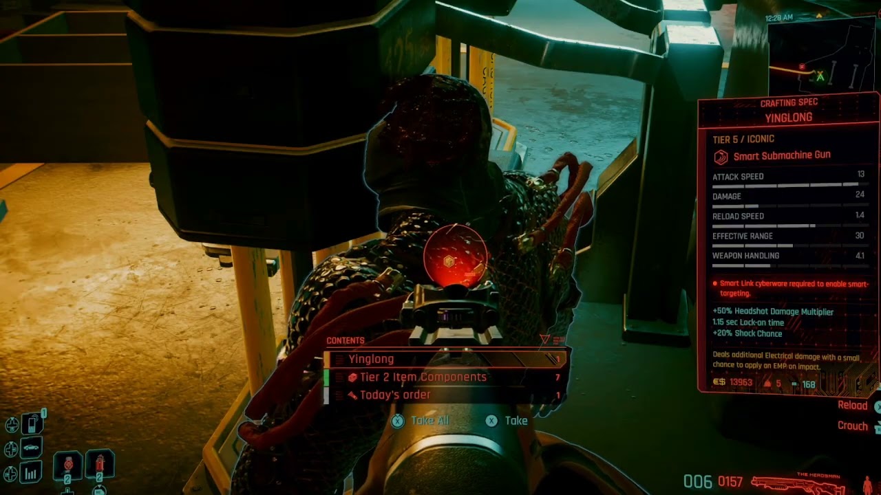 Cyberpunk how to get iconic "yinglong" SMG