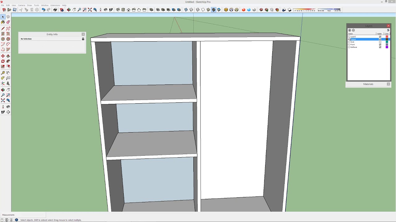 Проектиране на скрин с Google SketchUp 2015 (2K) част 1/2