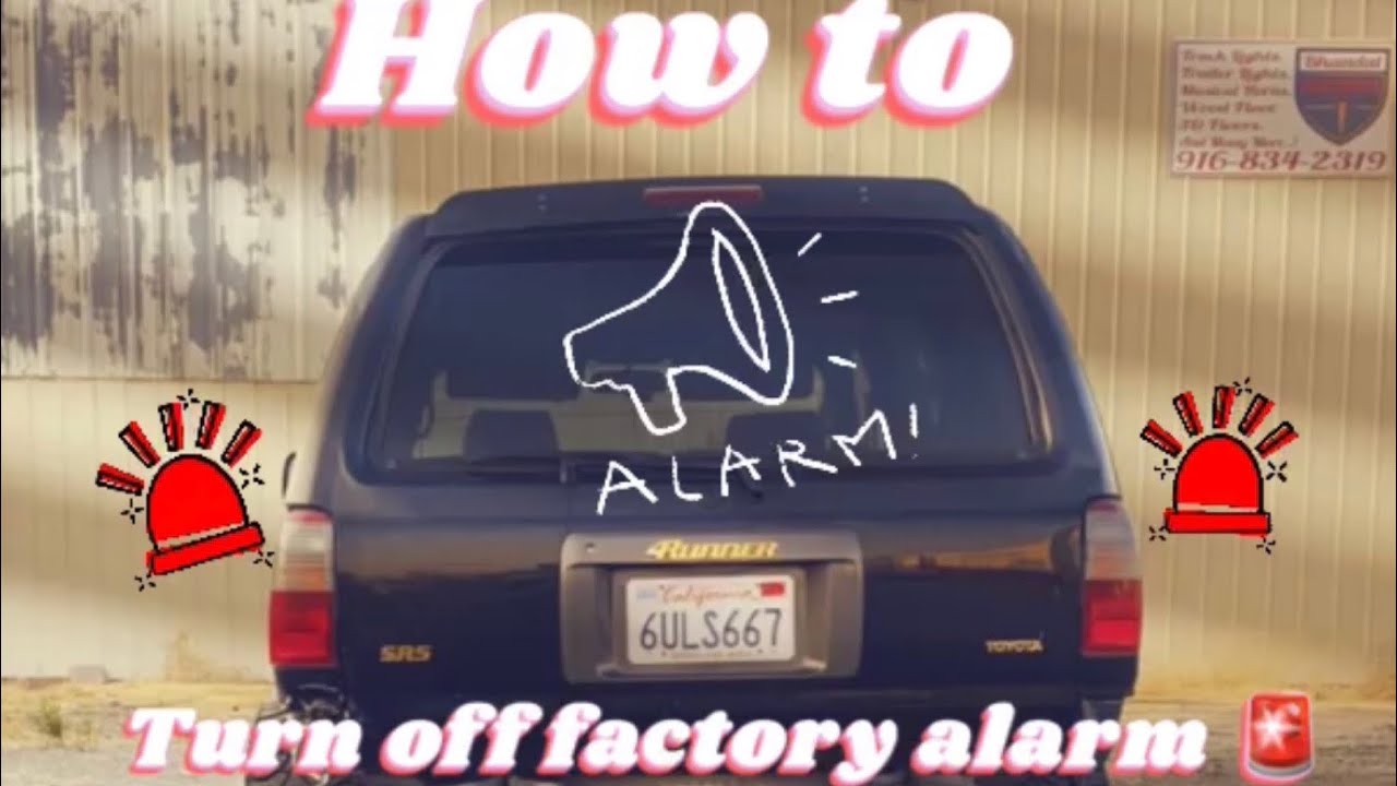 How to Fix or Disconnect 1996 to 2002 Toyota 4Runner Factory Alarm from always going off. 3rd Gen